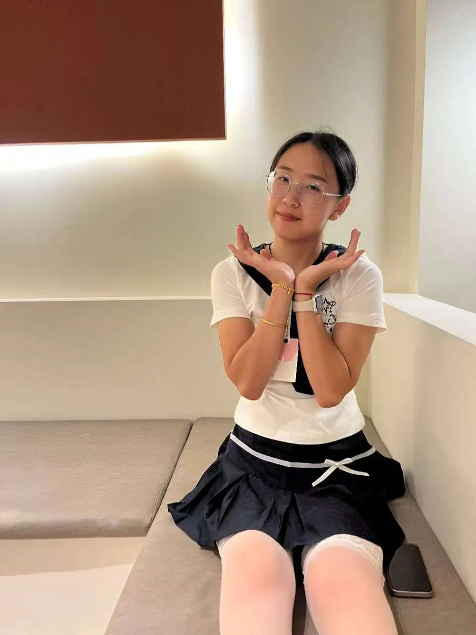 Zoe: Paraplegic Girl - rolling on the sofa AmputeeClub