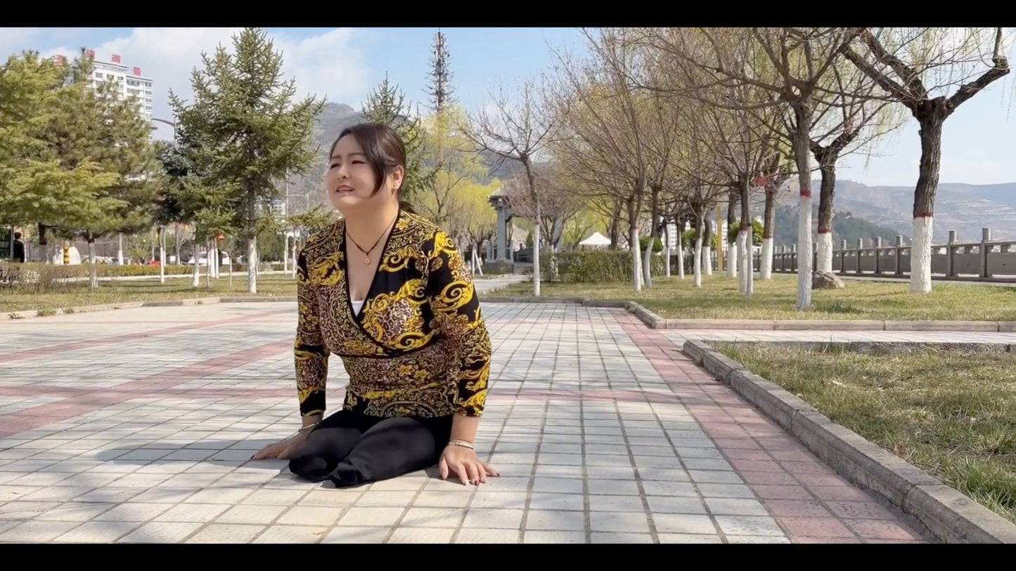 Tina, an Amputee Girl - Walking in the Park Using Her Amputated Limb