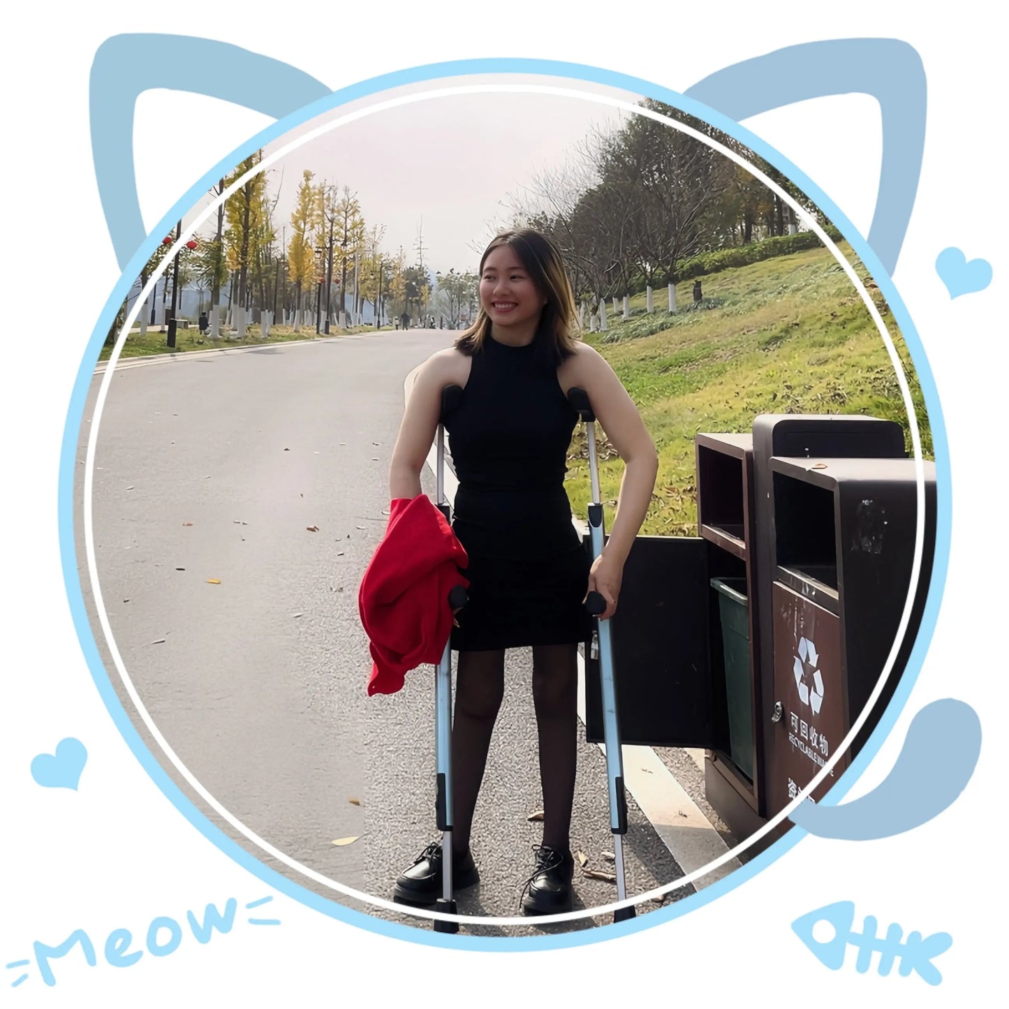 Miki:Polio Girl Walking AmputeeClub