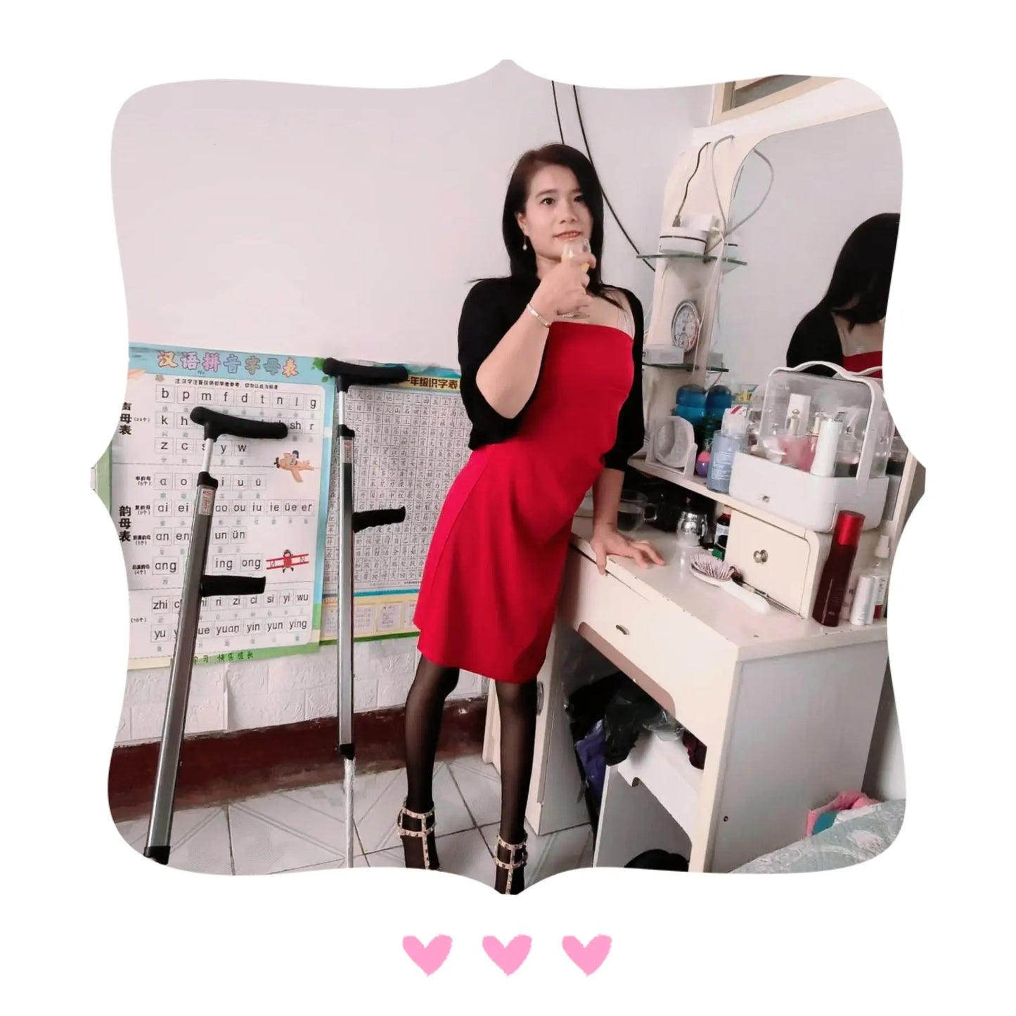Carrie: Polio girl is getting ready for a date AmputeeClub