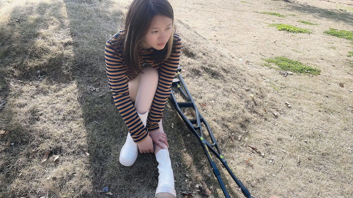 Miki: Cleaning and massaging the small feet for the Polio girl AmputeeClub