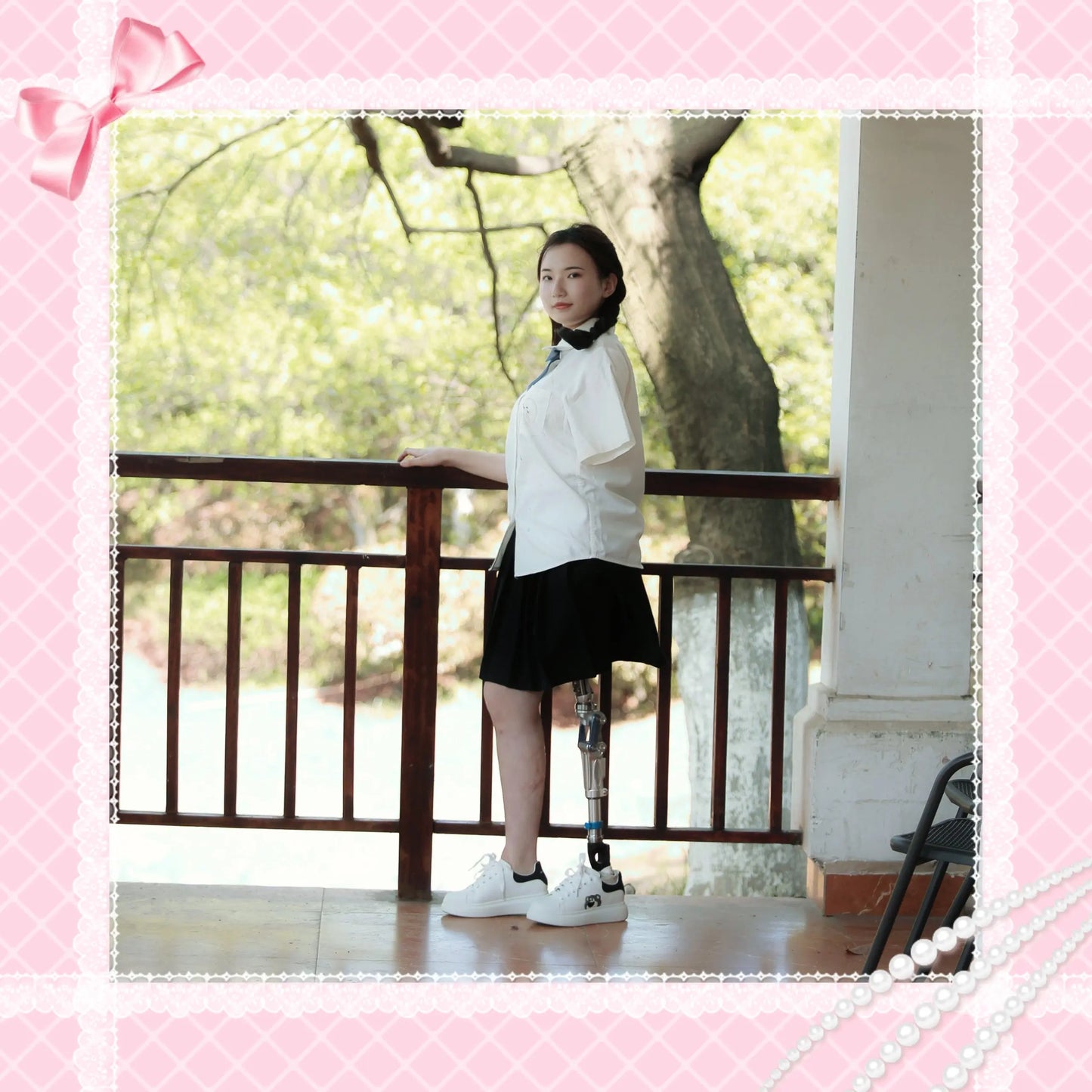 Beibei: Ooe amputee girl in spring AmputeeClub