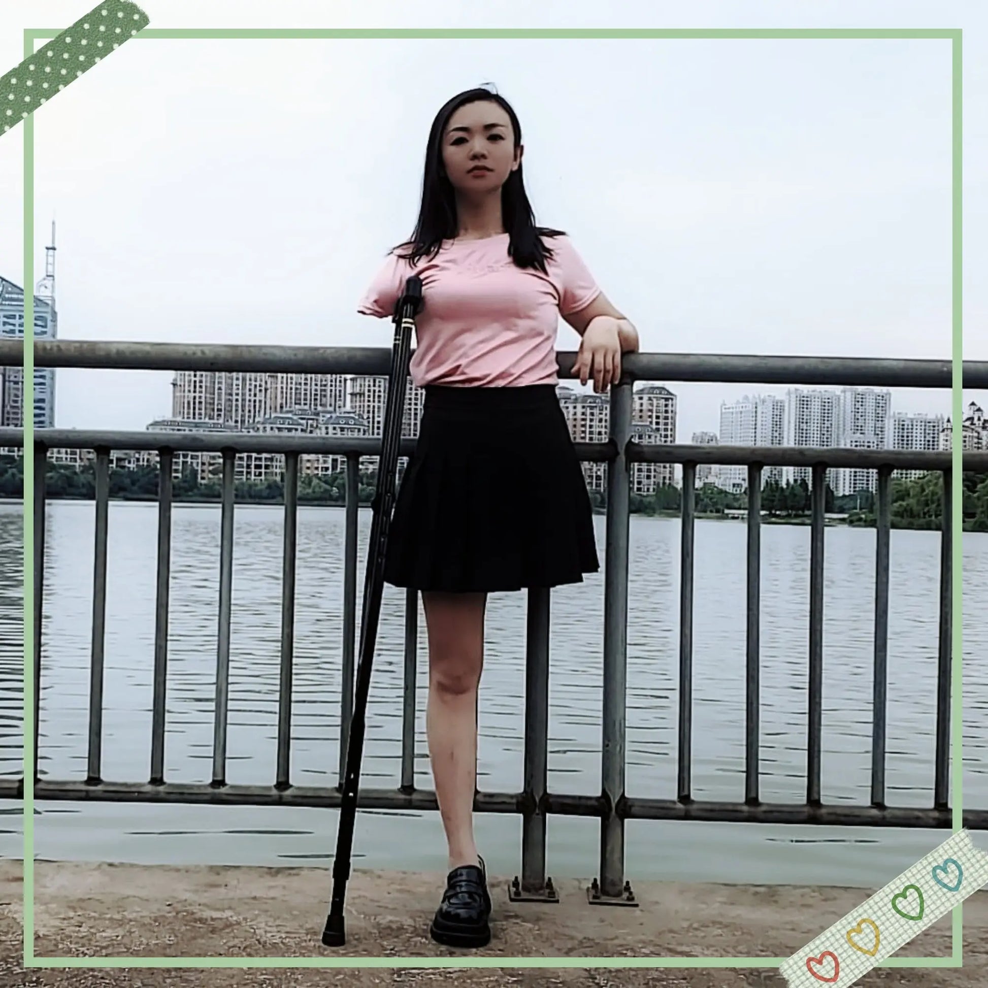 Mila: Ooe Amputee Girl takes a walk by the river AmputeeClub