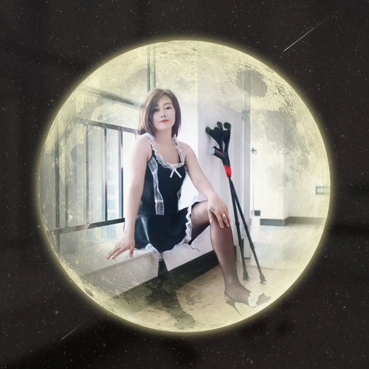 Emma: RHD Amputee Girl Black Stockings AmputeeClub