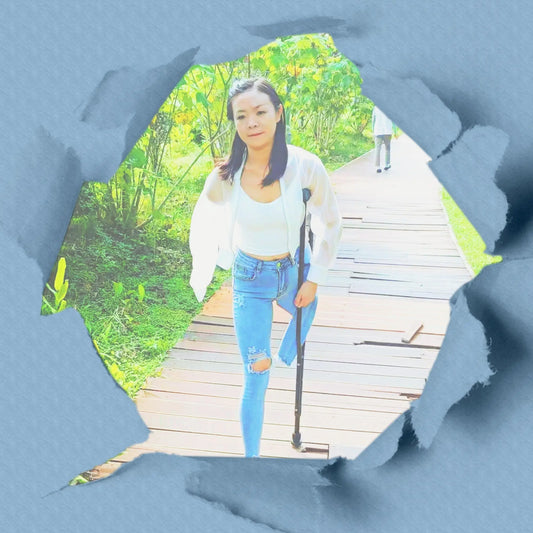 Mila: Ooe Amputee Girl White Long Dress AmputeeClub