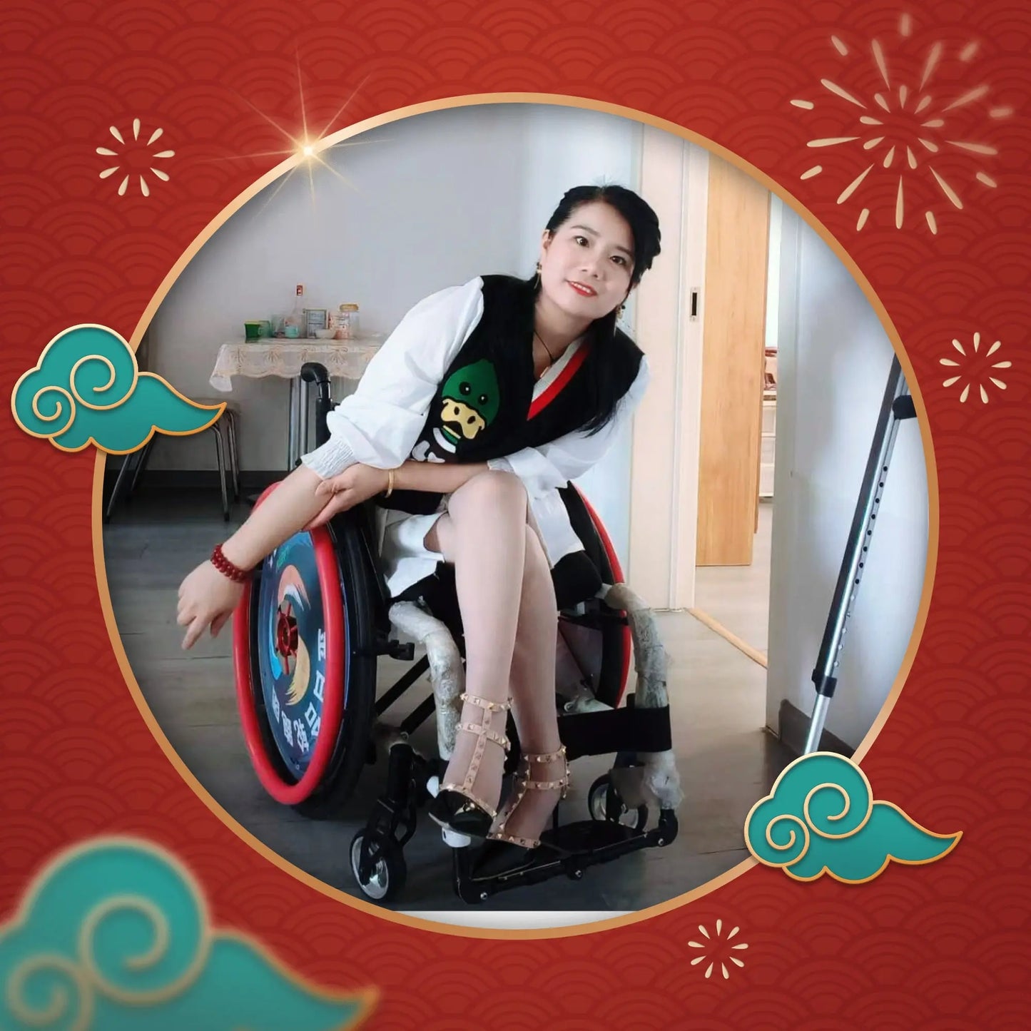 Carrie:Polio Lady-Walking with hands on knees AmputeeClub