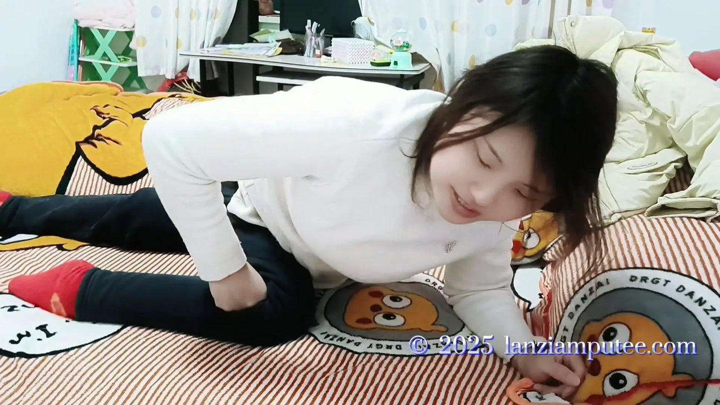 Xena: Paraplegic Girl - Rolling in Bed AmputeeClub