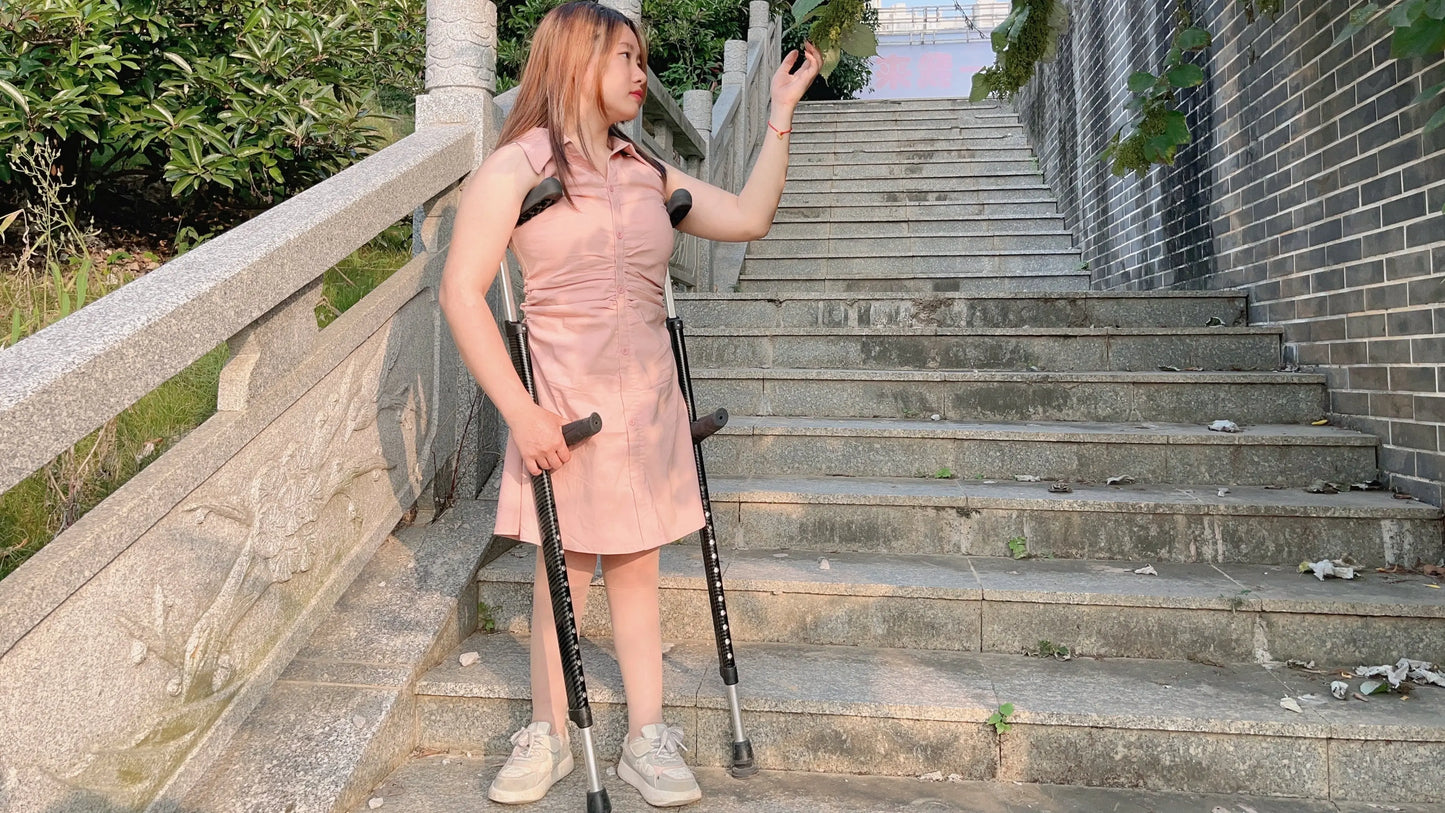 Miki: Polio Girl - Walking on the riverbank AmputeeClub