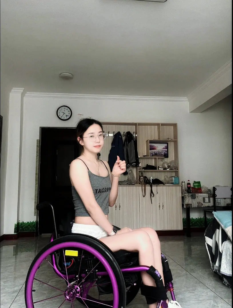 Zoe: Paraplegic Girl - Wearing Shoes and Socks AmputeeClub