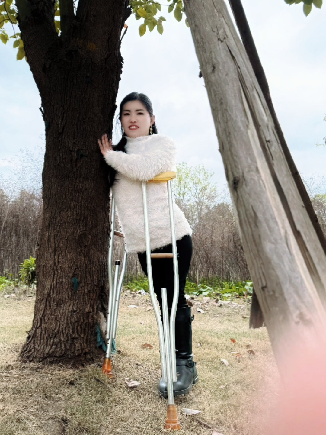 Maria: Polio Girl - Struggling to climb a hill