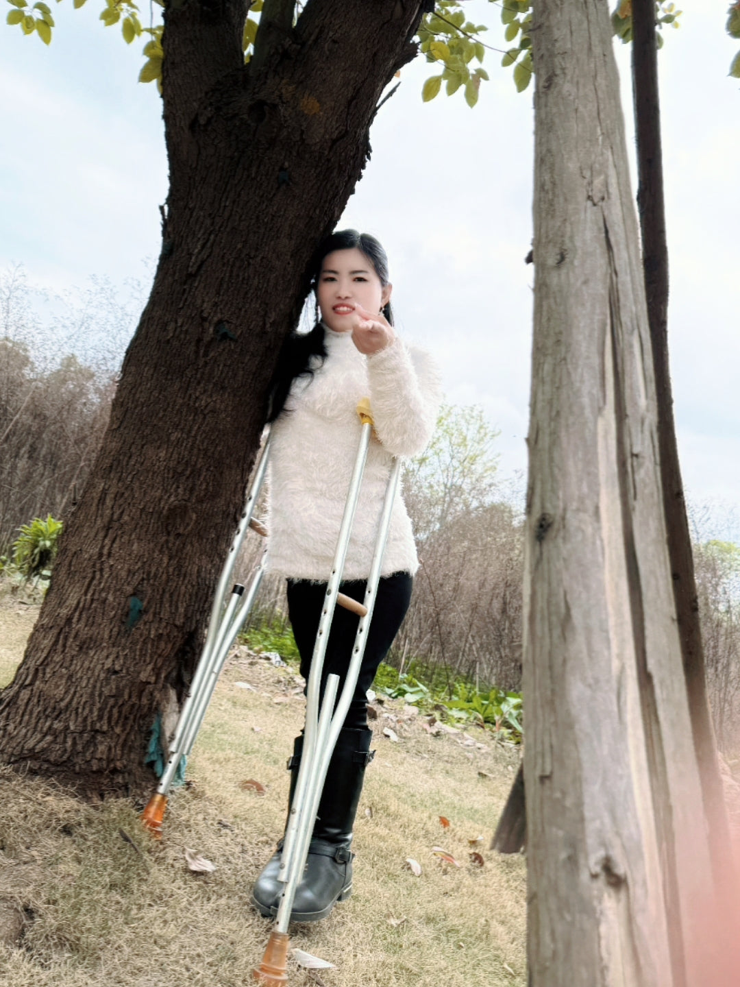 Maria: Polio Girl - Struggling to climb a hill
