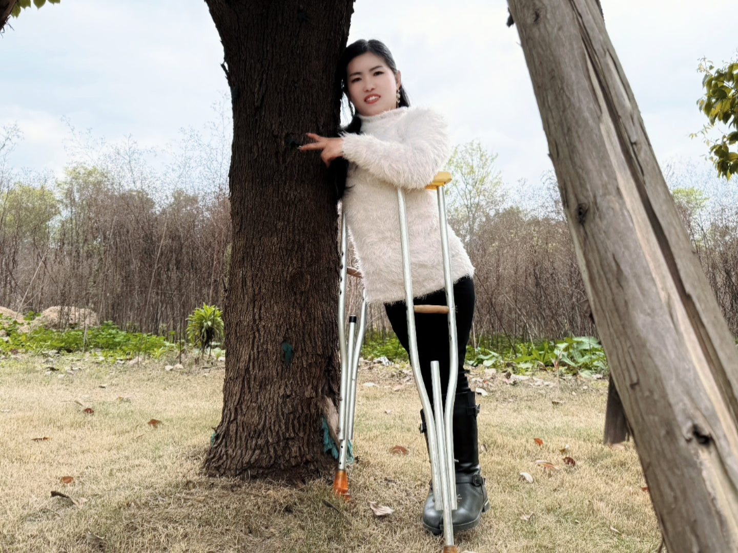 Maria: Polio Girl - Struggling to climb a hill
