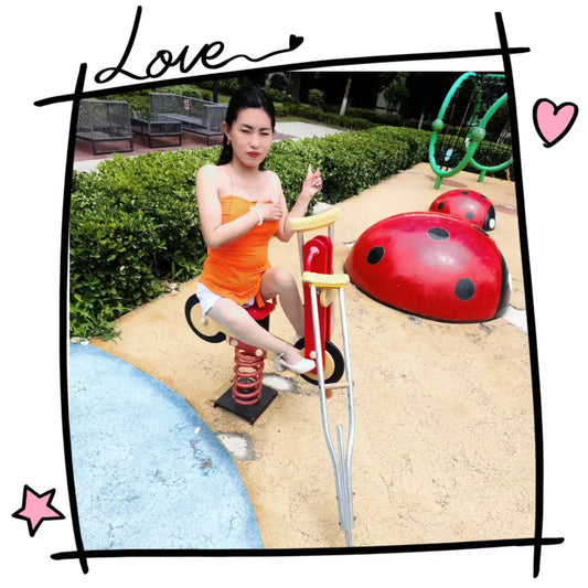 Polio Girl Maria - In the Community Park AmputeeClub