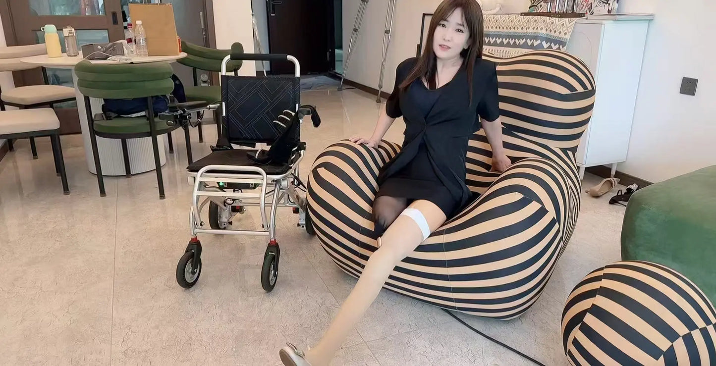 Sally: Dak Amputee Girl - legless girl standing on one leg - AmputeeClub