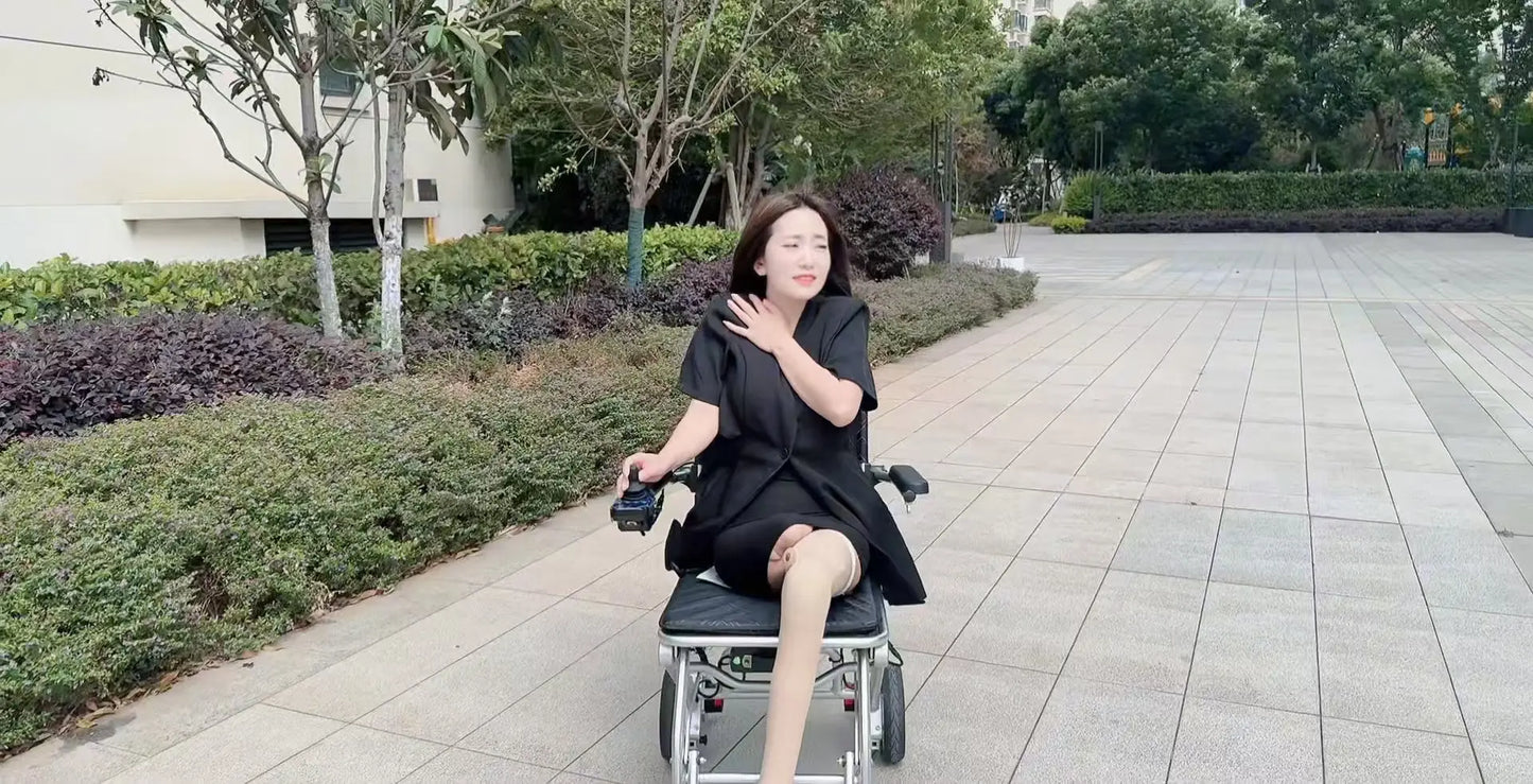Sally: Dak Amputee Girl - legless girl standing on one leg - AmputeeClub