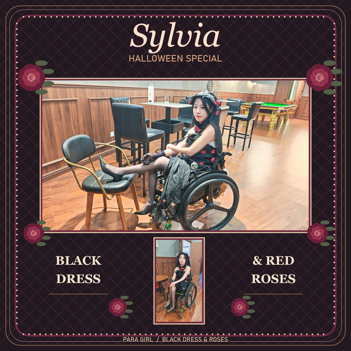 Sylvia: Para Girl - Halloween Special: Black Dress and Roses