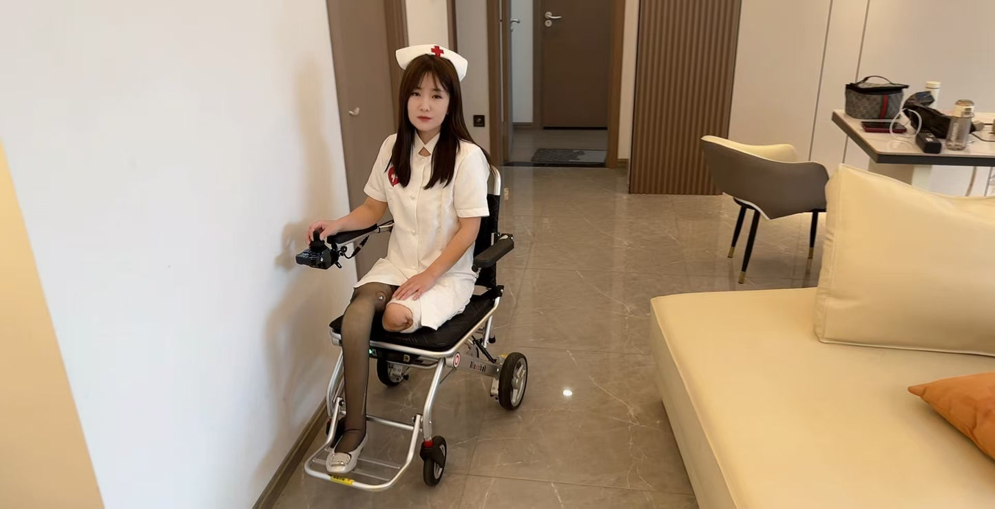 Sally: Dak Amputee Girl-cosplay White Nurse Costume - AmputeeClub