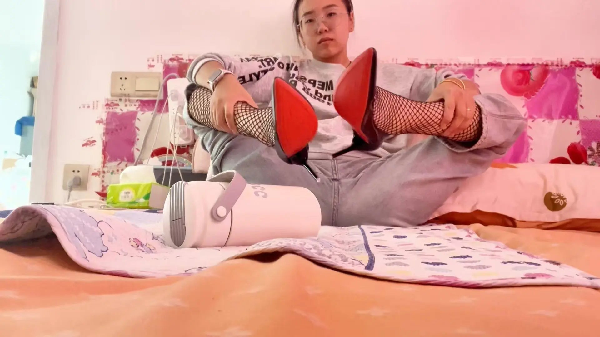 Zoe: Paraplegic Girl - Change into various styles of socks AmputeeClub