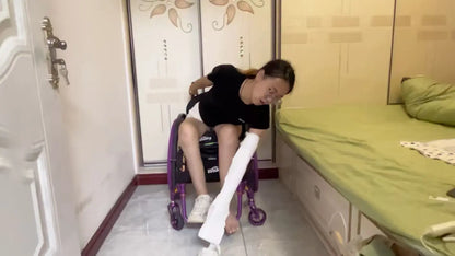 Zoe: Paraplegic Girl with Bandages wrapped around arms and legs