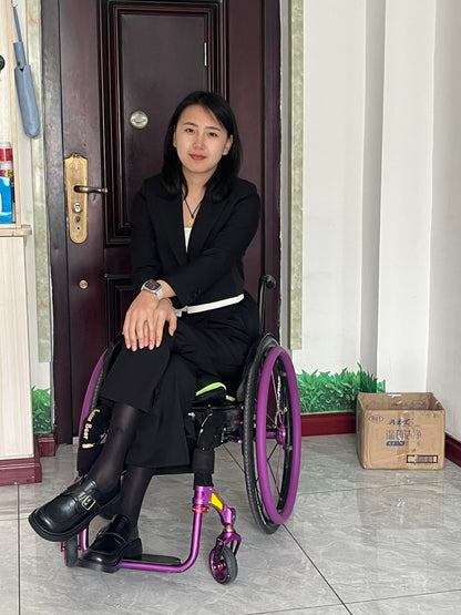 Zoe: The Paraplegic Girl - Wearing black stockings for a leg massage