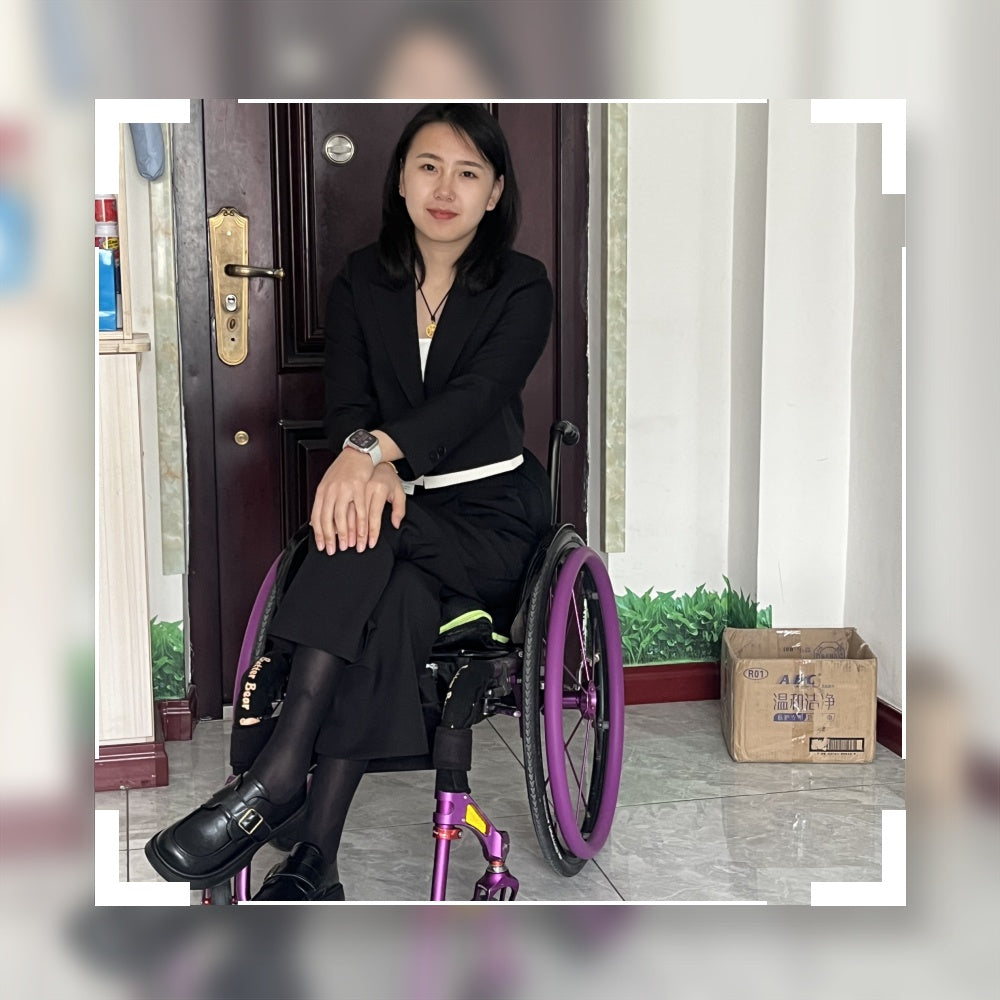 Zoe: The Paraplegic Girl - Wearing black stockings for a leg massage