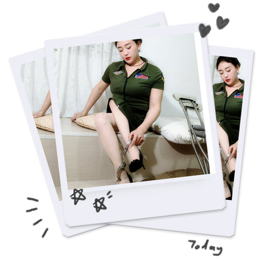 Rose the Polio Girl - Royal Spy Playing with Handcuffs