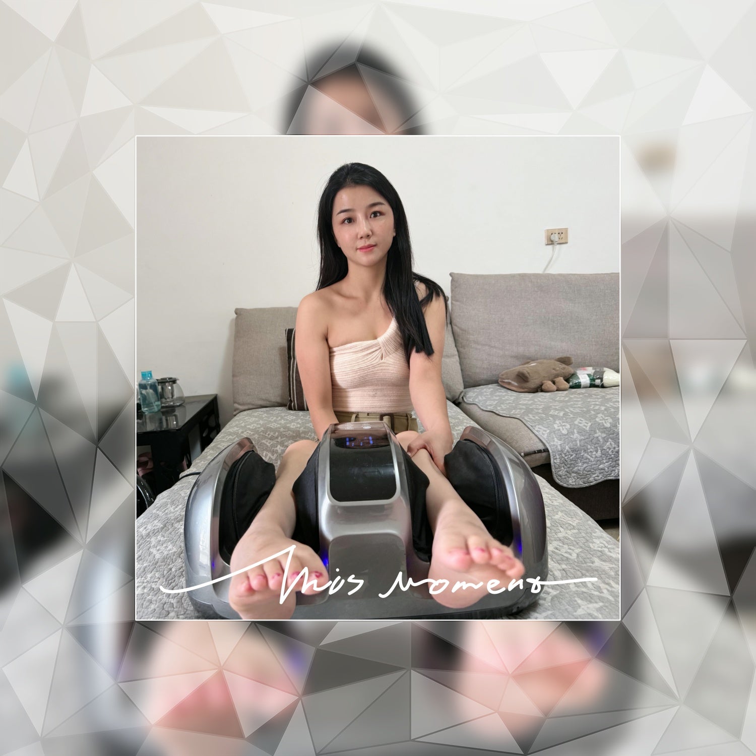 Belle: A paraplegic girl exercising with assistive devices