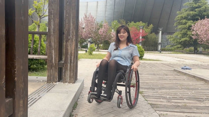 The Para Girl Fiona – Black Stockings, High Heels, Beautiful Legs, Wheelchair Transfer