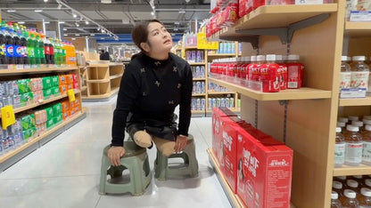 Tina, an Amputee Girl - Assisted Walking to the Supermarket