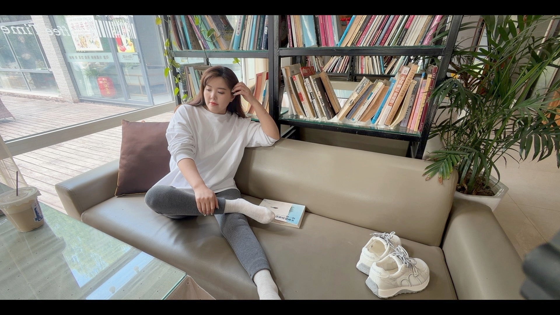 New Model, New Videos - Para girl Fiona going up and down stairs