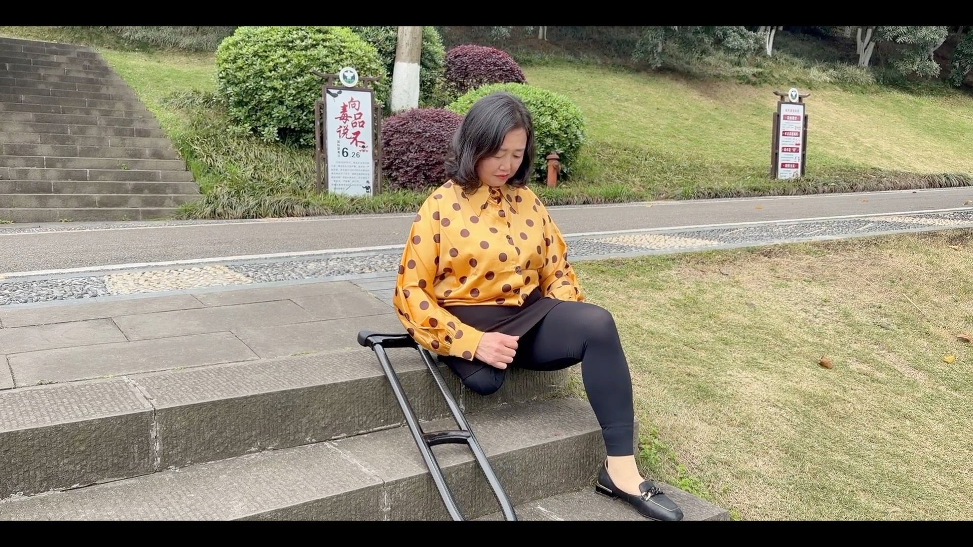 The SAK Lady Aurora - Strolling through the park on crutches