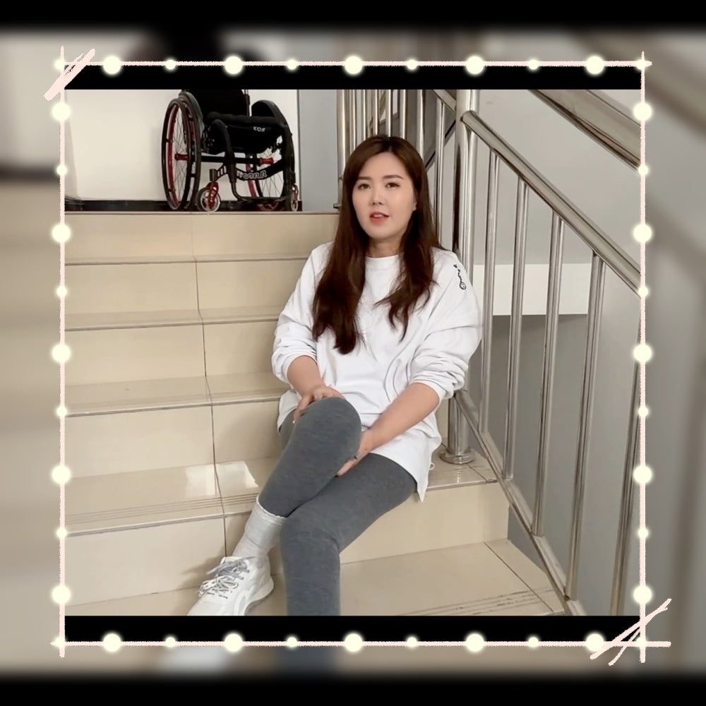 New Model, New Videos - Para girl Fiona going up and down stairs