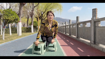 Tina, an Amputee Girl - Walking in the Park Using Her Amputated Limb