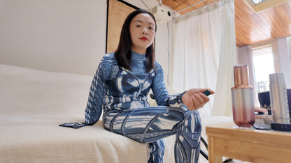 Mila: Ooe Amputee Girl, Spider-Man costume, one-handed makeup