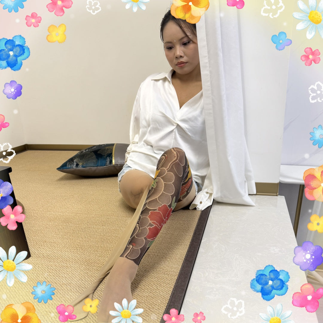 Abby: Ooe Amputee Girl showcasing youthful energy white shirt and denim shorts.