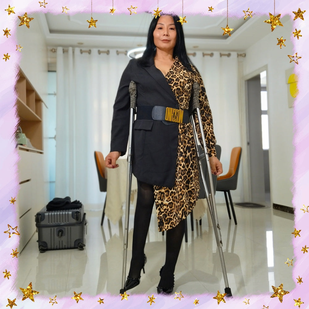 Liona, the Polio Girl — Leopard Print, Black Stockings, and a Drive to Pick Up a Package