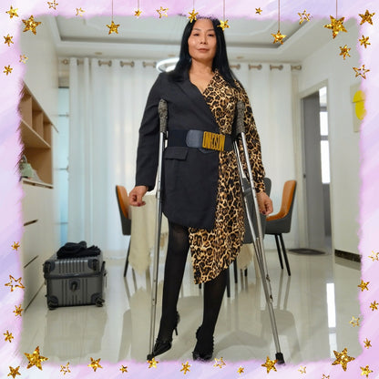 Liona, the Polio Girl — Leopard Print, Black Stockings, and a Drive to Pick Up a Package