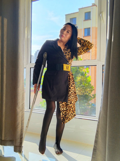 Liona, the Polio Girl — Leopard Print, Black Stockings, and a Drive to Pick Up a Package