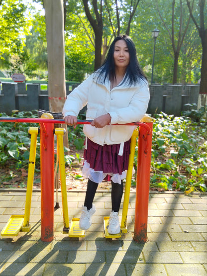 Liona, the Polio Girl - Driving to the park, using crutches to try out the gym equipment