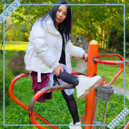 Liona, the Polio Girl - Driving to the park, using crutches to try out the gym equipment