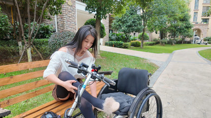 Belle: Paraplegic Girl - Experiencing Fitness Equipment in an Electric Wheelchair
