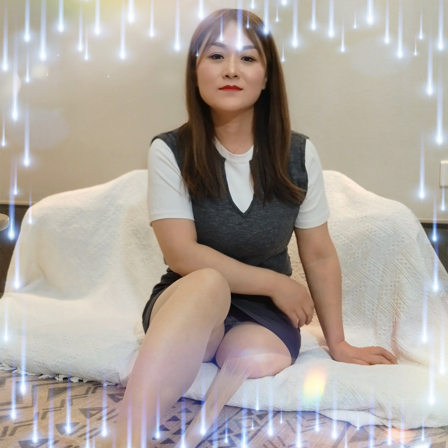 Grace, A Sak Girl - An amputee girl in business attire and high heels
