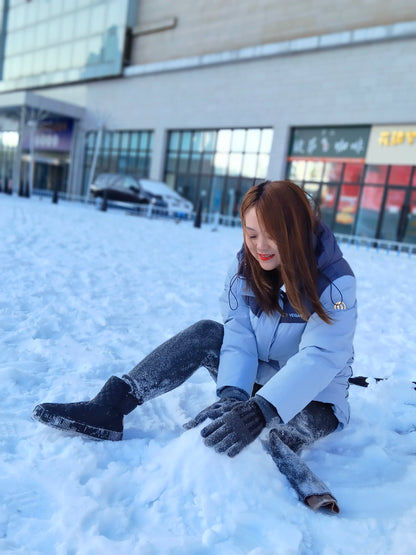 Grace, a Sak girl, went out to play in the snow.