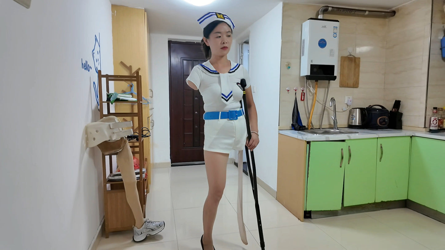 Mila: Ooe Amputee Girl - Pure Image and Navy Uniform Temptation
