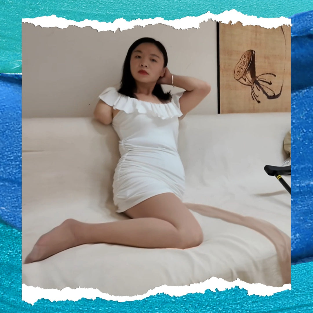 Mila The Ooe Amputee Girl - Carrying Cane, Nude Stockings, and High Heels