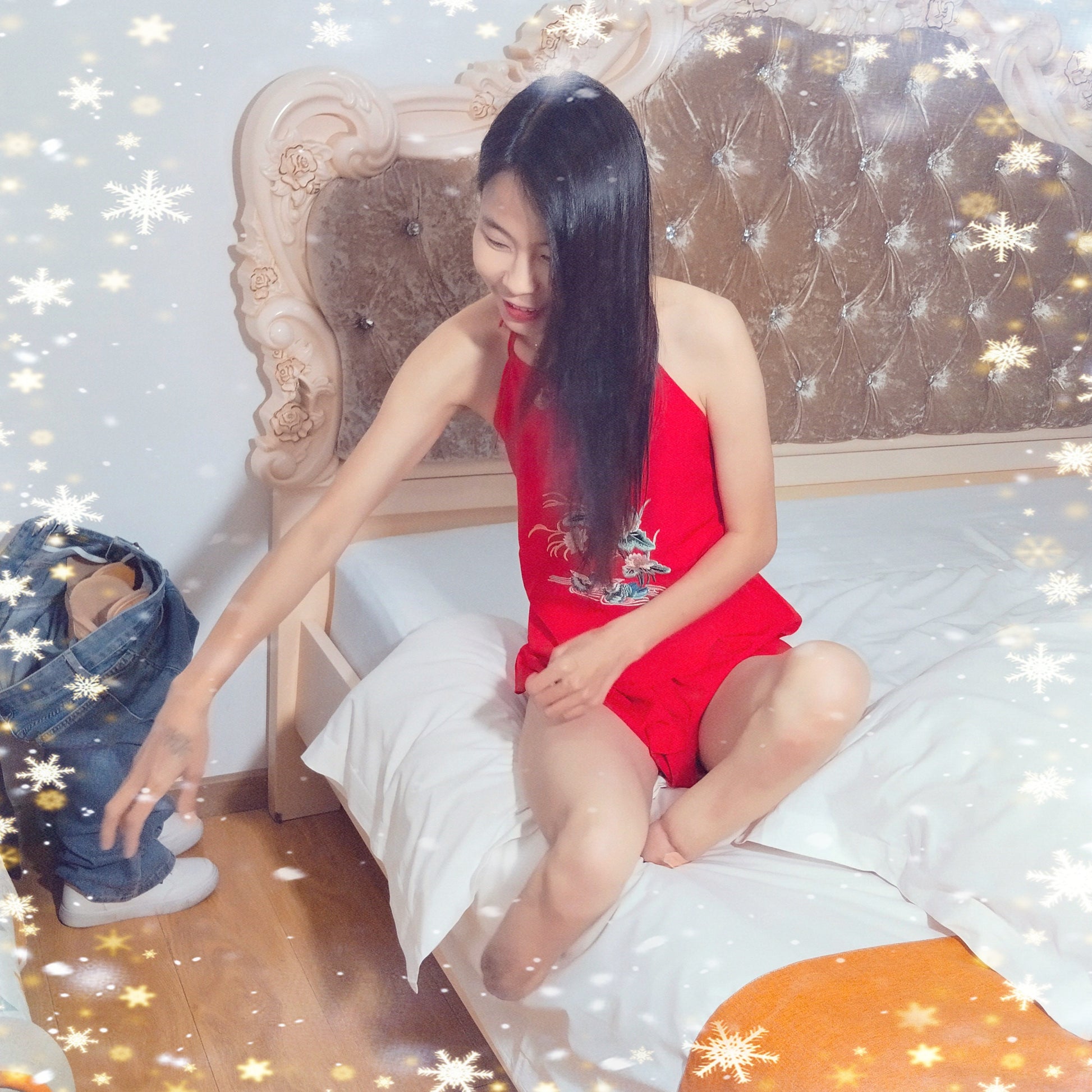 Hazel the DBK Girl - Sexy and Seductive in Red Lingerie