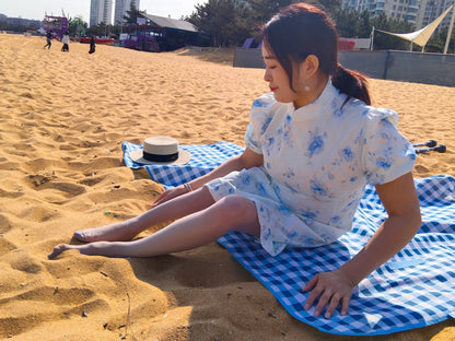 Rose the Polio Girl - High Heels, Stockings, and Cane - Beach Picnic