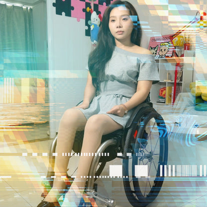 Kitty The Para, Girl - Getting up to transfer to a wheelchair