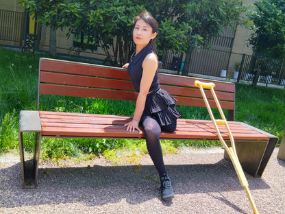 Ayla: Sak Amputee Girl – Happy times playing soccer with Lanzi while on crutches