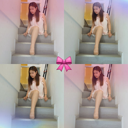 Jaya, the SHD and One-Eye Blind Girl - Trying on High Heels at Home After Waking Up